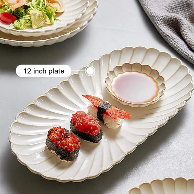 26 Pcs Dinnerware Sets, Porcelain Tableware Set with Plates and Bowls, White Ceramic Dinner Set for Home Kitchen and Dinning, Microwave and Dishwasher Safe, Service (White 18pcs)