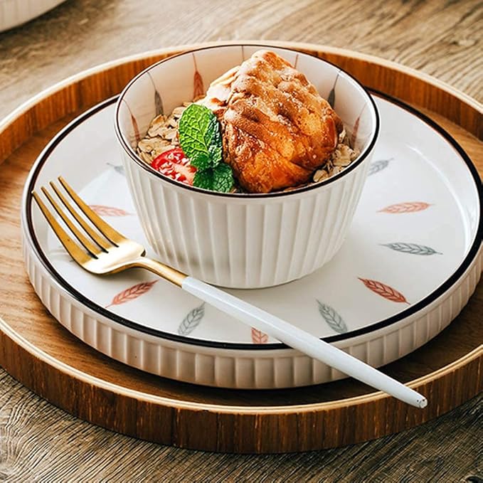 38 Pcs Dinnerware Sets, Chinese Style Porcelain Tableware Set with Plates and Bowls, White Ceramic Dinner Set for Home Kitchen and Dinning, Microwave and Dishwasher Safe, (White 23pcs)
